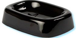 Plastic oval soap dish. Available in white, ivory or black.