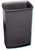 Courtyard-specified black 7-quart rectangular wastebasket by WESCON/Lancaster Colony, #09-8000/05 black, case of 12 pcs.