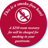 Smoke-free room door lock decal, No. 132850