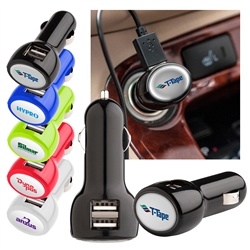 Shiny ABS oval shaped car phone charger