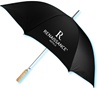 Customized doorman's umbrella with natural wood golf handle, #563-PS2C
