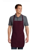 Full-Length Apron with Pockets. 7-ounce,100% cotton twill with stain-release protection.