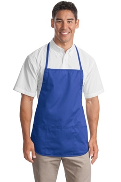 Port Authority™&nbsp; professional waste apron, durable 7.5 ounce, 65/35 poly/cotton twill for easy care.