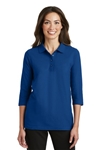 Port Authority® Ladies Silk Touch<sup>TM</sup> 3/4-Sleeve Polo, No. 751-L562/00