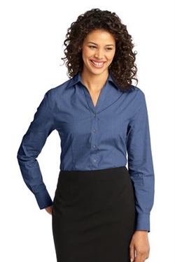 Custom Port Authority® - Ladies Crosshatch Easy Care Shirt. 751-L640.
