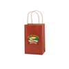 Multi-Color custom 5.25" x 3.25" x 8.5" tinted kraft shopping bags, No. 765-1TKS0508MC