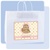Multi-color custom logo 16" x 6" x 13" white kraft shopping bag, No. 765-1WKS1613WHT/MC