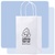 Custom 5.25" x 3.25" x 8.5" WHITE KRAFT shopping bag, No. 765-1WKS0508WHT