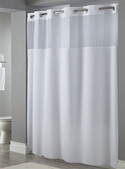 Mystery Hookless® shower curtain, White 71" W x 74" L, No. 774-HBH40MYS0174