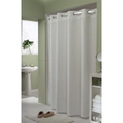 Comfort Suites Hookless® Blades white fabric shower curtain, No. 774-HBH49PEH01CS