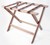 Whitewash wood luggage rack with brown straps, #022-177WW- case of 5 pcs.