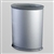 13 qt. brushed metallic oval ignition resistant wastebasket by WESCON/Lancaster Colony, No. 09-3300, case of 8 pcs.