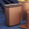 7 qt. brushed metallic rectangular wastebasket by WESCON/Lancaster Colony, No. 09-3400, case of 12 pcs.