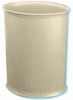 Courtyard-specified taupe color 13-quart oval wastebasket by WESCON/Lancaster Colony, #09-7600/05 bone, case of 8 pcs.