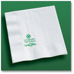 Earth Wise Recycled 10" x 10" beverage napkins, No. 10-057300