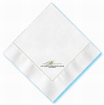 2-ply custom-printed white beverage/cocktail napkin - 1 or 2 colors, #10-610 A/C2