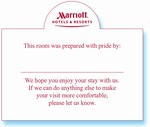 Marriott Pride/Welcome tent card, #1220801
