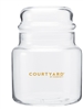 Courtyard 16-ounce glass candy jar with lid