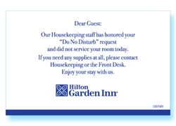 Hilton Garden Inn No Service flat card, #1227431