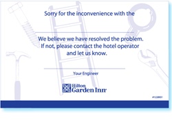 Hilton Garden Inn Sorry for the Inconvenience engineering flat card, #1228931