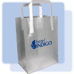 Hotel indigo frosted shopping bag, high-density frosted plastic bag