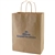Hilton Grand Vacations brown shopping bag, 10" x 5" x 13.5".   Recycled shopping bags  include an imprint of Hilton Grand Vacations logo  in blue on one side.
