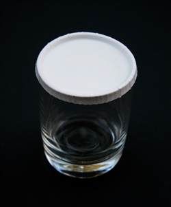 82mm plain white Snapcap glass cap, #149-82mmPL-SNAP