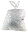 16x18x3 White plastic laundry bag with plastic drawstring, No. 151-16183