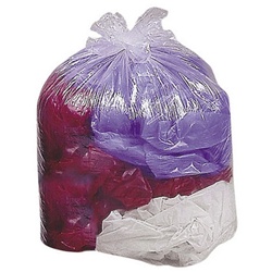 40 gallon 22"x14"x44", clear commercial-grade, 1.2 mil, heavy-duty trash can liner., No. 151-2211444C