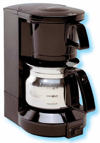 Sunbeam 4-cup coffee maker with stainless steel carafe, #162-3289