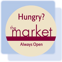 Residence Inn oval magnet for the Market 24-hour snack shop.