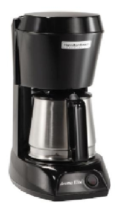 Hamilton Beach® Aroma Elite 4-cup coffee maker, white with stainless steel carafe, #609-HDC500CS - case of 6 pcs.