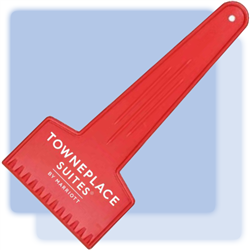 Ice scraper made of break-resistant plastic with TownePlace Suites  logo