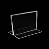 Acrylic sign stand, T-type 4" wide x 3" high. # 657-220-0403