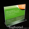 Acrylic sign stand for new Marriott internet card, T-type 6" wide x 4" high, No. 657-220-0604/05