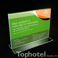 Acrylic sign stand for new Marriott internet card, T-type 6" wide x 4" high, No. 657-220-0604/05