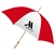 Marriott Hotels & Resorts guest umbrella with natural wood golf handle. ALTERNATING #662-A501C/01