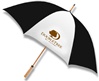 Doubletree guest umbrella with natural wood golf handle, #662-A501C/34