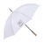AC Hotels by Marriott guest umbrella with natural wood golf handle. Alternating Black & White #662-A501C-AC
