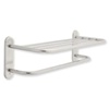 Towel shelf with one bar, 24" polished stainless steel