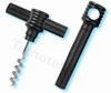 Mini bar corkscrew in black, plain/unimprinted, #679-3008/black