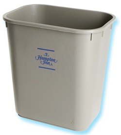 Hampton Inn 8-quart wastebasket, No. 704-R4001/32, 12 pcs. per case