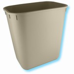 13-quart HAPCO rectangular wastebasket, No. 704-R4020