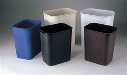HAPCO 8-quart fire-resistant plastic wastebasket, No. 704-R4080, 6 pcs. per case