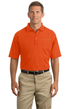 Courtyard embroidered CornerStone™ industrial pique polos