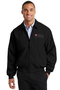 Port Authority™&nbsp; casual microfiber jacket, beautifully embroidered with the Hilton Garden Inn logo.