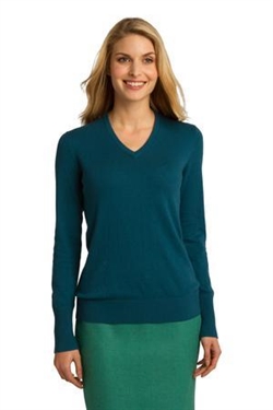 Custom Port Authority® Ladies V-Neck Sweater, 751-LSW285