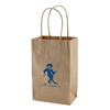 Custom 5.25" x 3.25" x 8.5" natural kraft shopping bag, No. 765-1NKS0508NAT