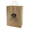 Custom 13" x 7" x 17.5" natural kraft shopping bag, No. 765-1NKS1317NAT
