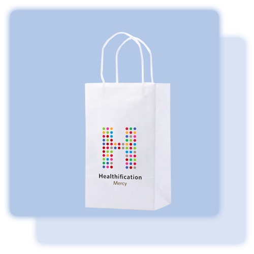 Customized Shopping Bags, White